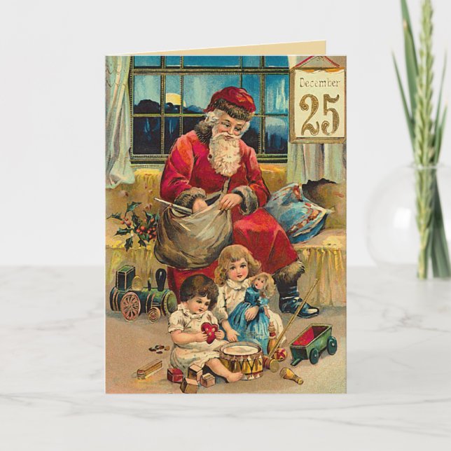 December25th - vintage christmas greeting  card (Front)