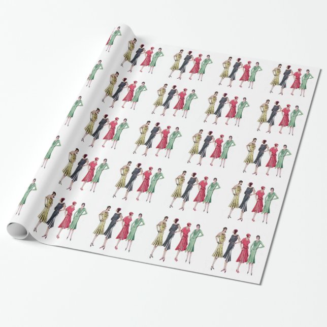 December 1929 Fashion Wrapping Paper (Unrolled)