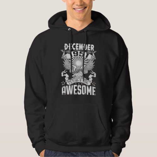 December 1951 72 Years Being Awesome 72nd Birthday Hoodie