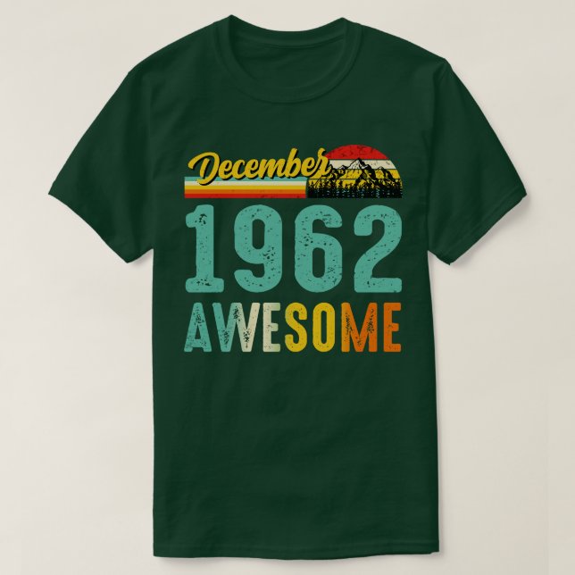 December 1962 Birthday Gift Shirt Vintage December (Design Front)