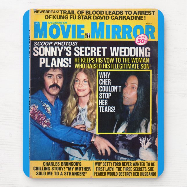 December 1974 Movie Mirror cover Mouse Pad (Front)