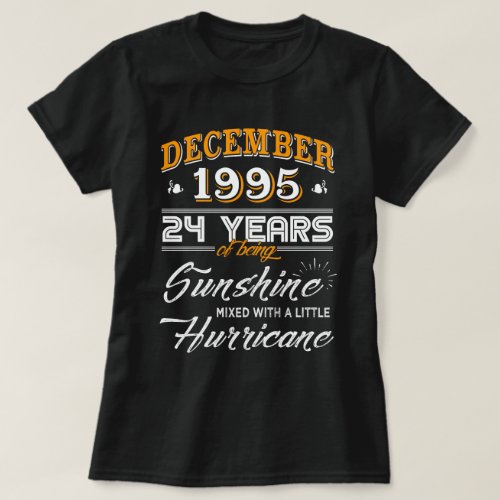 December 1995 Shirt 24th Anniversary Gifts