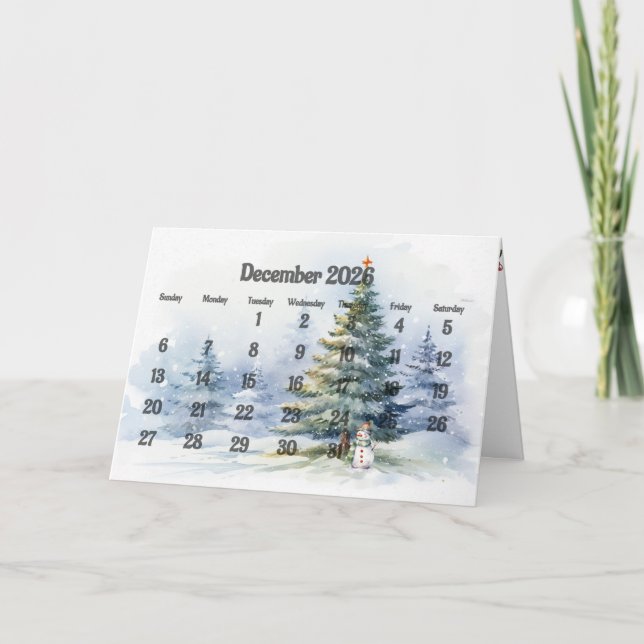 December 2026 Christmas Month Card (Front)