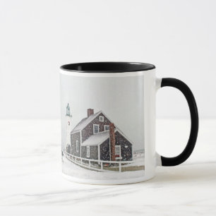 December at Scituate Light Mug