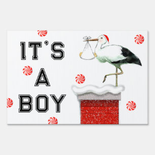 December Baby Announcement Yard Sign