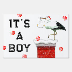 December Baby Announcement Yard Sign