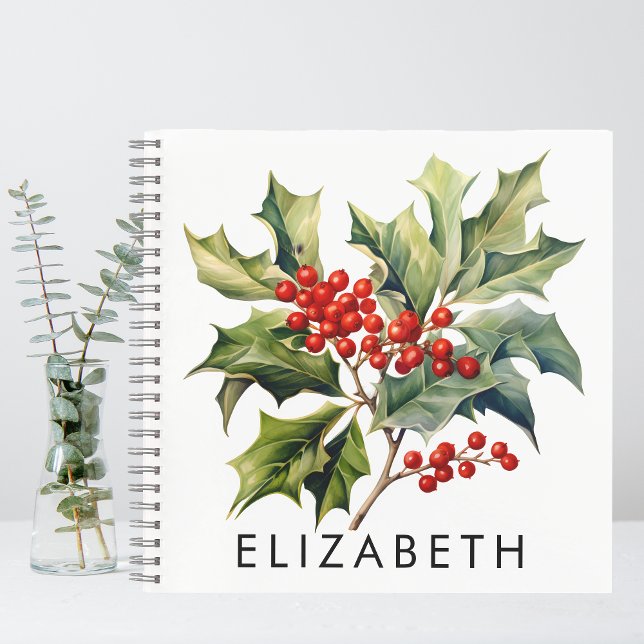 December Birth Month Flower Custom Gift For Her Notebook (Creator Uploaded)