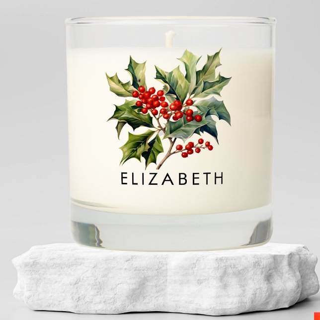 December Birth Month Flower Custom Gift for Her Scented Candle (Creator Uploaded)