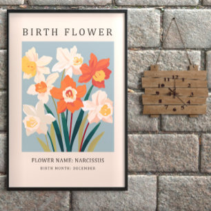 December Birth Month Flower Market Canvas Print