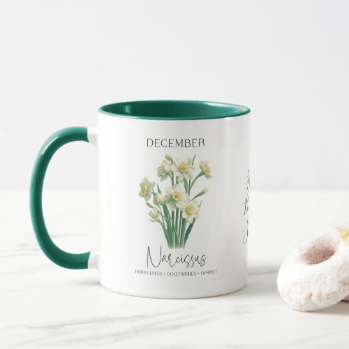 December Birth Month Flower Narcissus Birthday Gif Mug