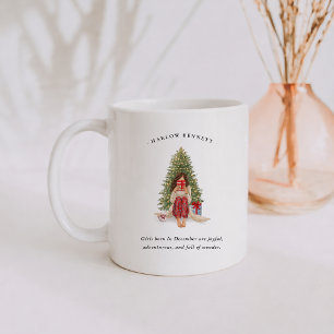 December Birth Month Girl Monogram Coffee Mug