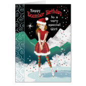 December Birthday, Girl on Ice-Skates (Front)