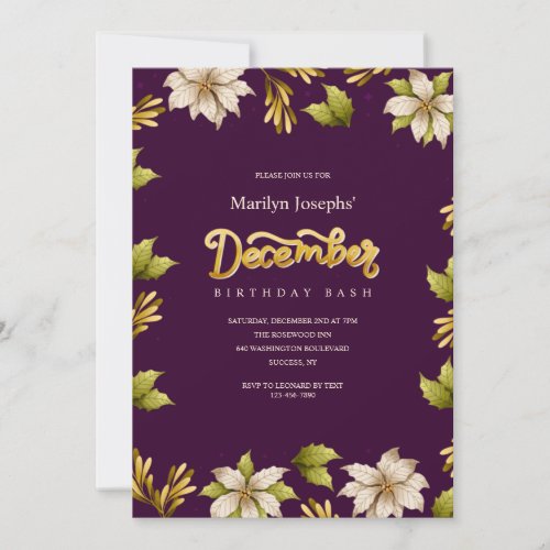 December Birthday Invitations