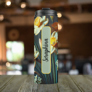 December Birthday Month Flower Narcissus 16 oz Thermal Tumbler