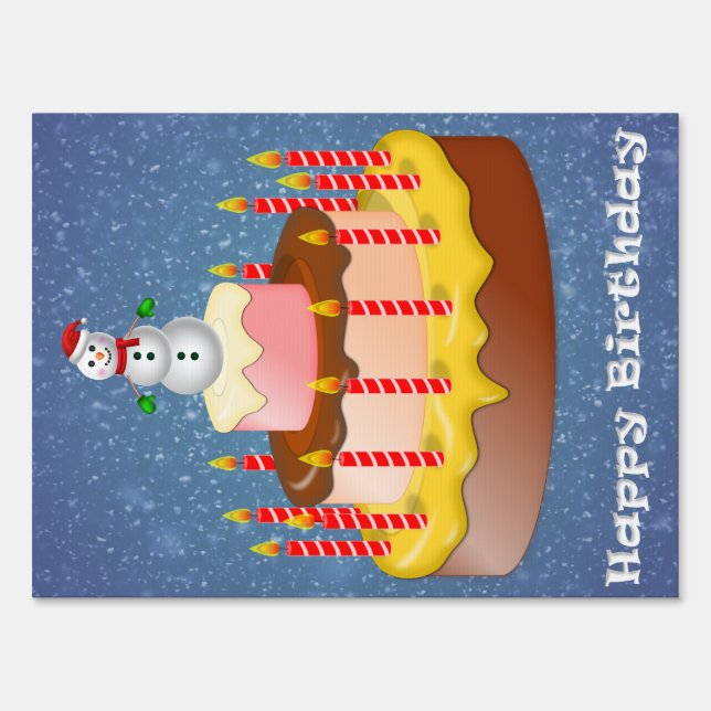 December Birthday Yard Sign (Front)