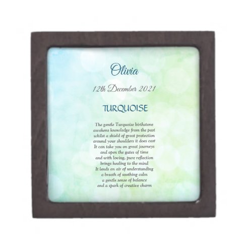 December Birthstone Turquoise design  Gift Box