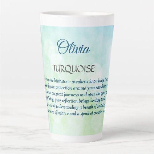 December Birthstone Turquoise design Latte Mug