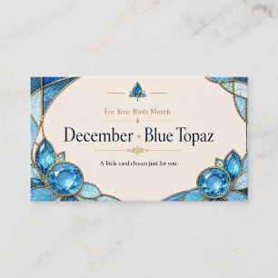 December Blue Topaz Birthstone Shop Card