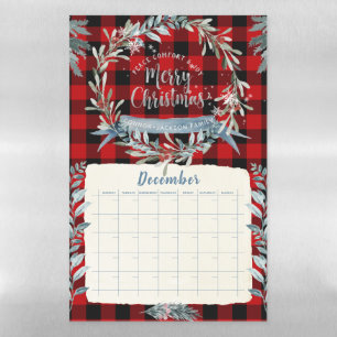 December Christmas Holiday Festive Blank Planner Magnetic Dry Erase Sheet