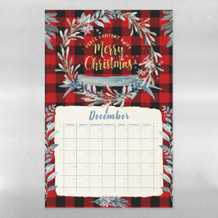 December Christmas Holiday Festive Blank Planner Magnetic Dry Erase Sheet
