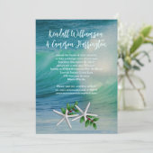 December Cruise Wedding Starfish Invitations (Standing Front)