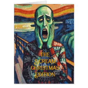 December Distress - Edvard Munch Christmas Sweater Card