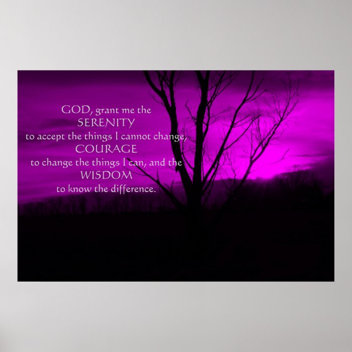 December Evening in Pa Serenity Prayer Poster Prin