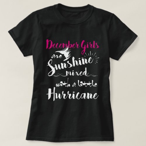 December Girls Sunshine mixed little Hurricane T_Shirt