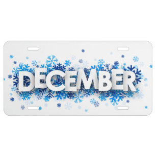 December License Plate