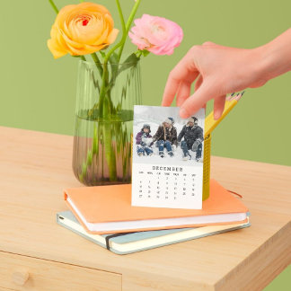 December Moments: Portrait Easel Calendar 2026 Holder