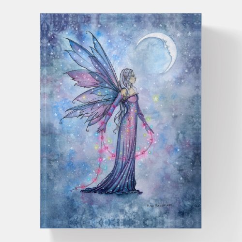 December Moon Fairy Art by Molly Harrison Paperweight