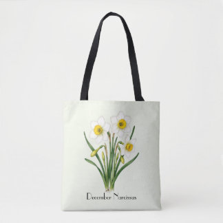December Narcissus Flowers Tote Bag