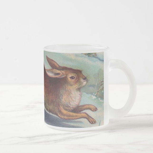 December Rabbit Frosted Mug (Right)