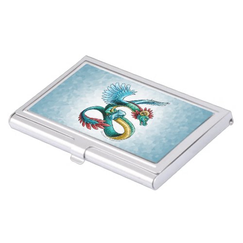 Decembers Birthstone Dragon Turquoise Business Card Case