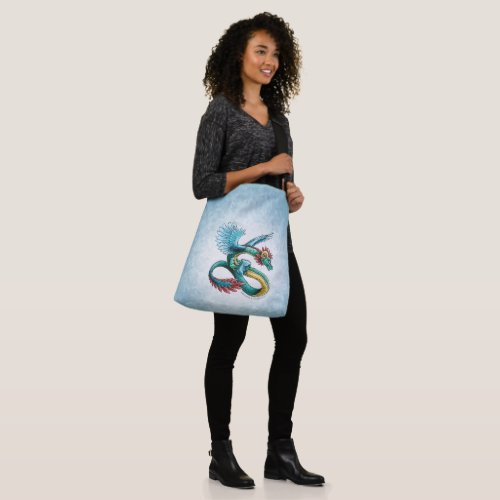 Decembers Birthstone Dragon Turquoise Crossbody Bag