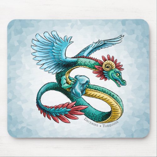 Decembers Birthstone Dragon Turquoise Mouse Pad