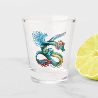 December’s Birthstone Dragon: Turquoise Shot Glass