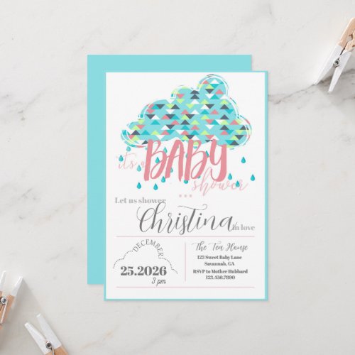 December Sprinkle Shower Mom_to_be Baby Shower Invitation