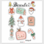 December Sticker Sheet - Snowman &amp; Christmas Joy