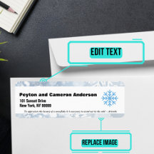 December Themed Personalized Return Address