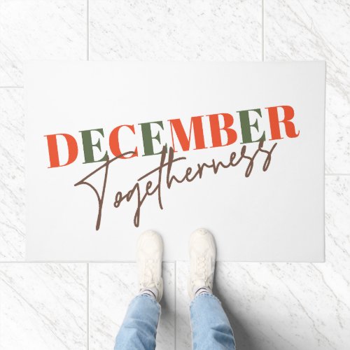 December Togetherness Celebrating the Season Doormat