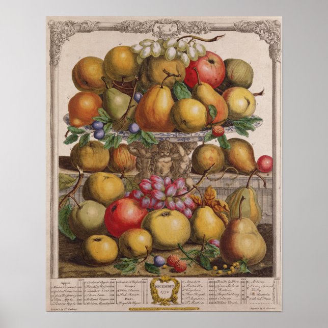 December, 'Twelve Months of Fruits' Poster (Front)