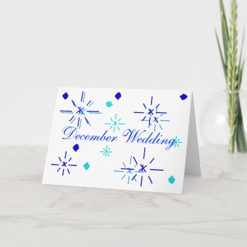 December Wedding Blank Card _ Customizable