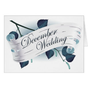 December Wedding : leaves of the season : Cards