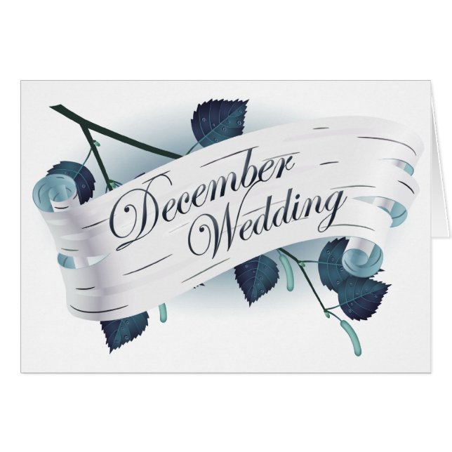 December Wedding : leaves of the season : Cards (Front Horizontal)