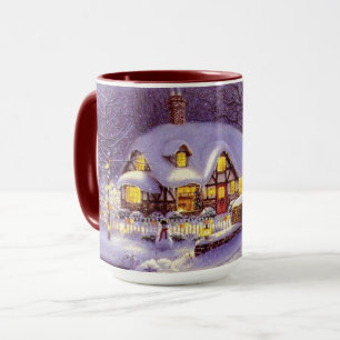December Winter Snow Scene Seasonal Holiday Mug