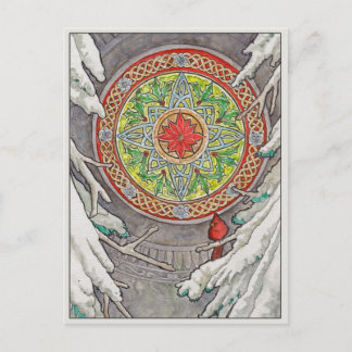 December's Window Post Card