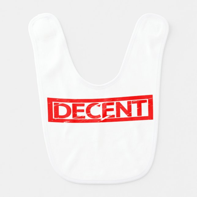 Decent Stamp Baby Bib (Front)