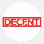 Decent Stamp Classic Round Sticker