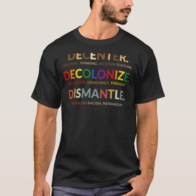 Decenter Decolonize Dismantle 1 T-Shirt (Front)